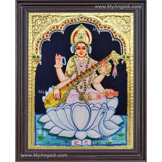 Saraswathi Tanjore Painting Saraswathi Tanjore Painting
