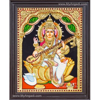 Saraswathi Tanjore Painting