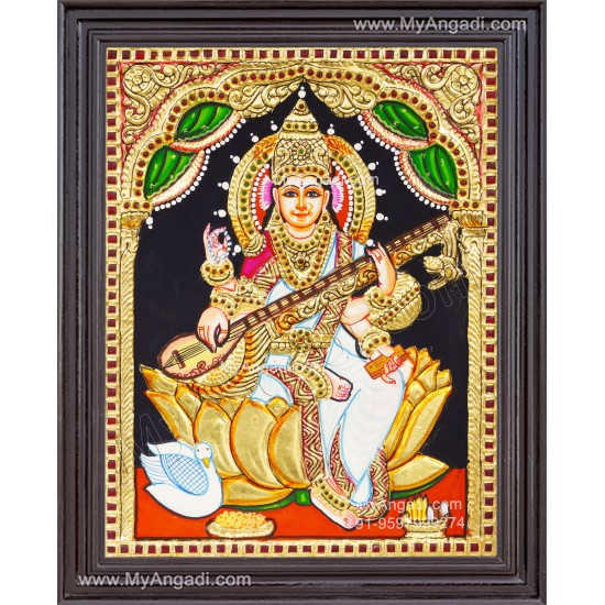 Saraswathi Tanjore Painting