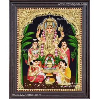 Sathya Narayana Swami Tanjore Painting