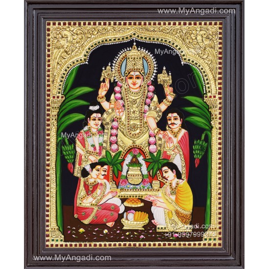 Sathya Narayana Swami Tanjore Painting