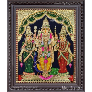 Murugan Valli Deivanai Tanjore Painting