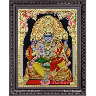 Vishnu and Lakshmi Tanjore Painting