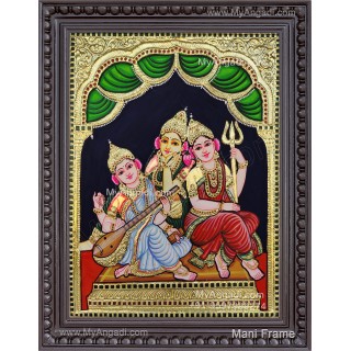 Durga Lakshmi Saraswathi Tanjore Painting
