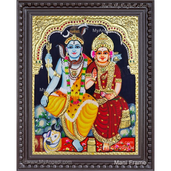 Sivan Parvathi Tanjore Painting