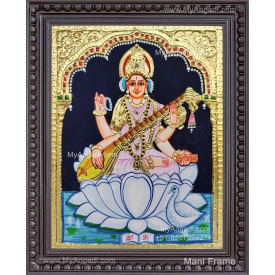 Saraswathi Tanjore Painting Saraswathi Tanjore Painting