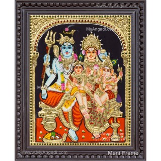 Shivan Family Tanjore Painting