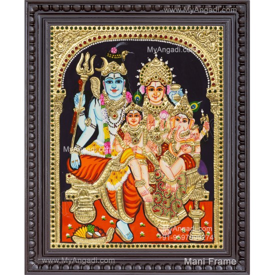 Shivan Family Tanjore Painting