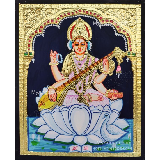 Saraswathi Tanjore Painting Saraswathi Tanjore Painting