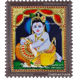 Butter Krishna Tanjore Painting Butter Krishna Tanjore Painting