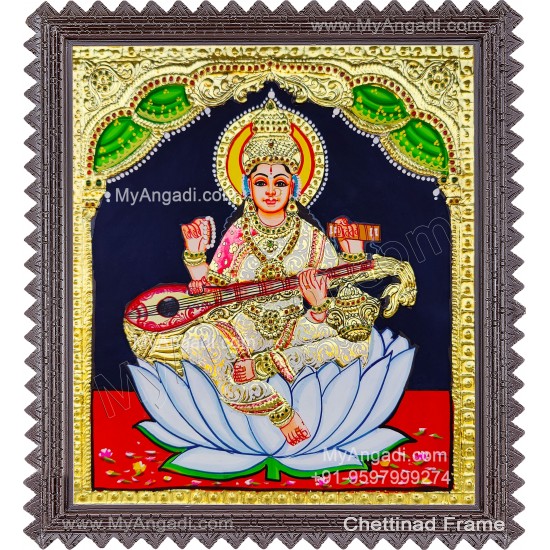 Saraswathi Tanjore Painting Saraswathi Tanjore Painting