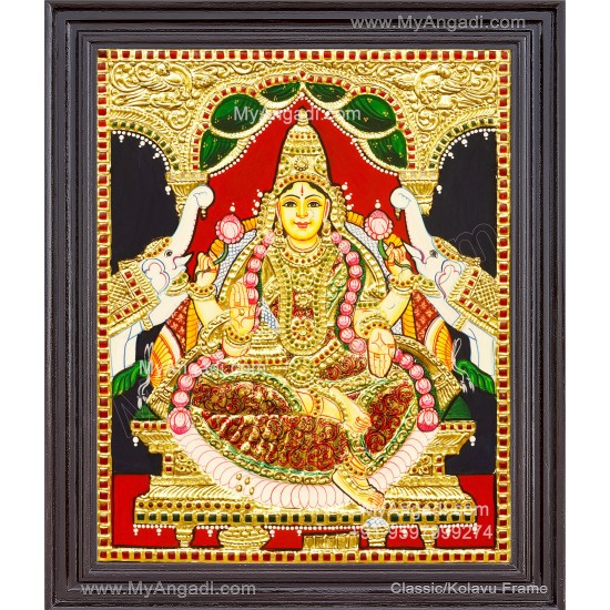 Gajalakshmi Tanjore Painting