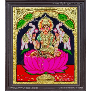 Gajalakshmi Tanjore Painting