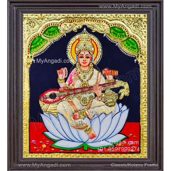 Saraswathi Tanjore Painting Saraswathi Tanjore Painting