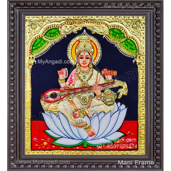 Saraswathi Tanjore Painting Saraswathi Tanjore Painting