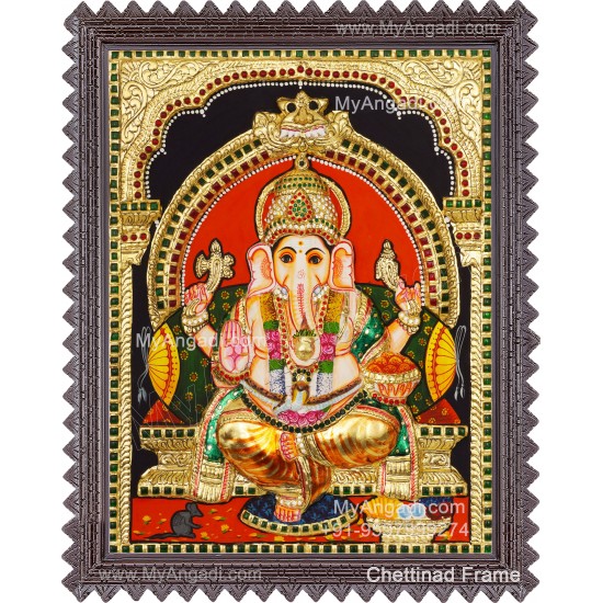 Ganapathi 3D Tanjore Painting