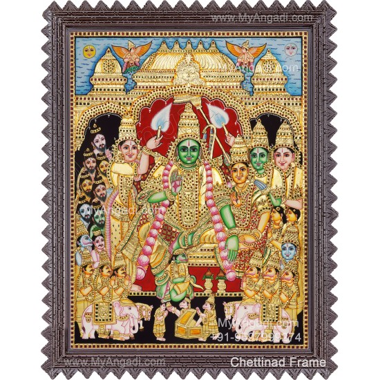 Ramar Pattabhishekam Tanjore Painting