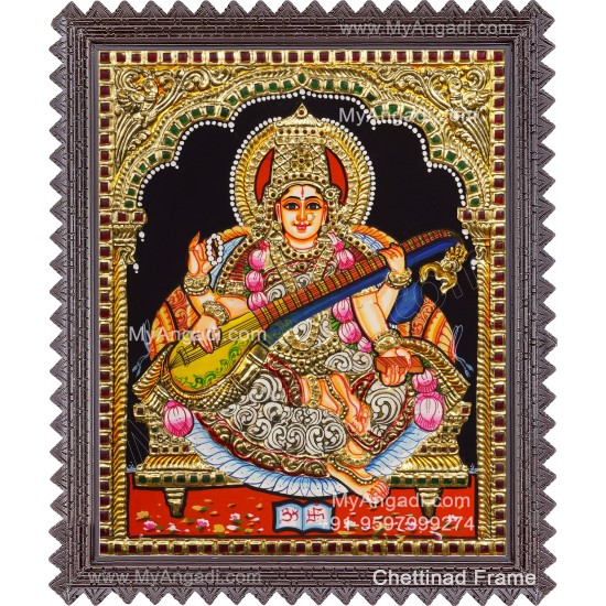 Saraswathi Tanjore Painting