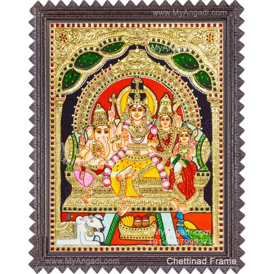Shiva Parivar Tanjore Painting