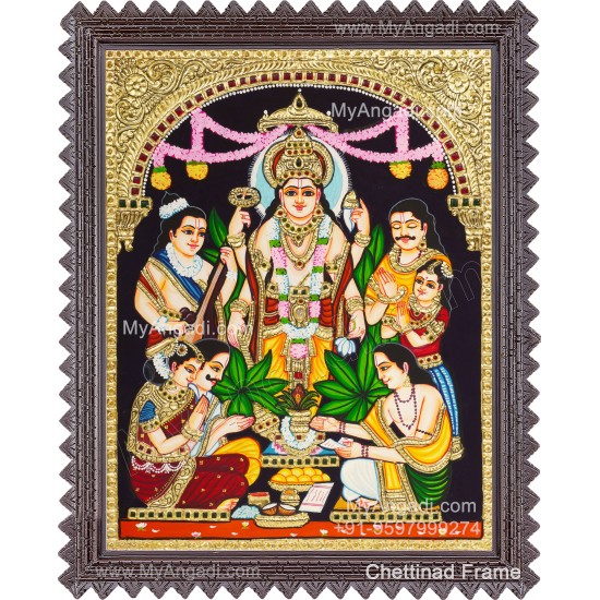 Satya Narayana Swami Tanjore Painting