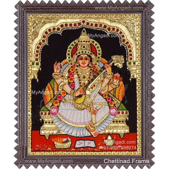 Saraswathi Tanjore Painting