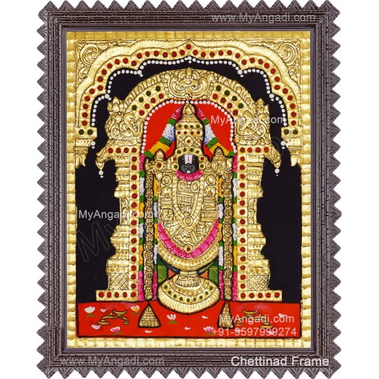 Venkateshwara  Swamy Tanjore Painting