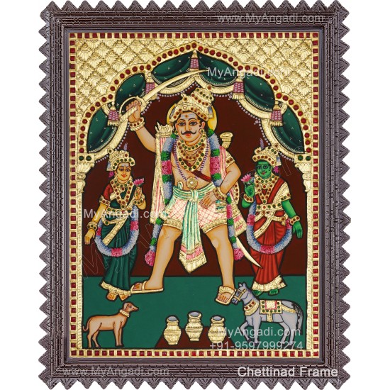 Madurai Veeran Tanjore Painting