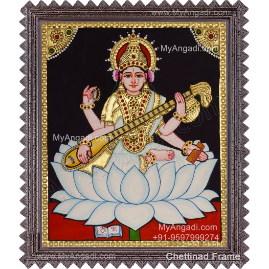 Saraswathi Tanjore Painting