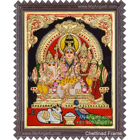 Sivan Kudumbam Tanjore Painting