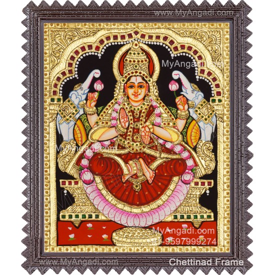Gajalakshmi Tanjore Painting