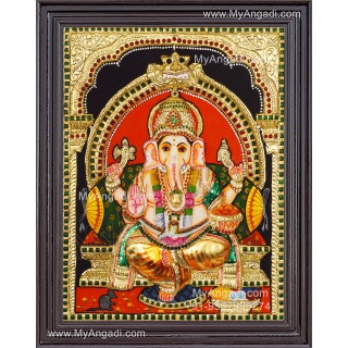 Ganapathi 3D Tanjore Painting