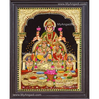 Kubera Lakshmi 3D Tanjore Painting
