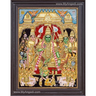 Ramar Pattabhishekam Tanjore Painting