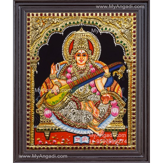 Saraswathi Tanjore Painting