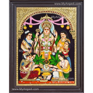 Satya Narayana Swami Tanjore Painting