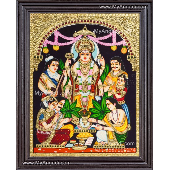 Satya Narayana Swami Tanjore Painting