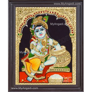 Butter Krishna Tanjore Painting