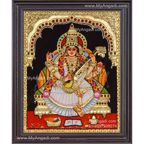 Saraswathi Tanjore Painting