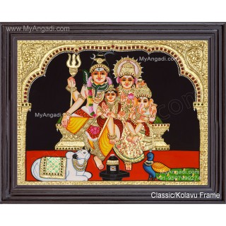 Shivan Family Tanjore Painting