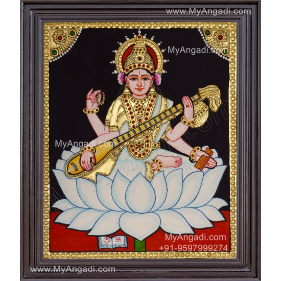 Saraswathi Tanjore Painting