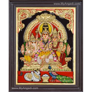 Sivan Kudumbam Tanjore Painting