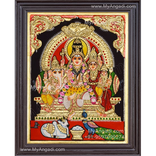 Sivan Kudumbam Tanjore Painting