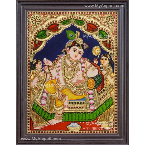 Butter Krishna Tanjore Painting
