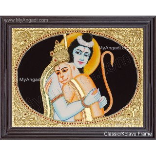Rama Hanuman Tanjore Painting, Ramar Tanjore Painting