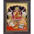  Ganesha Lakshmi Saraswathi Tanjore Painting