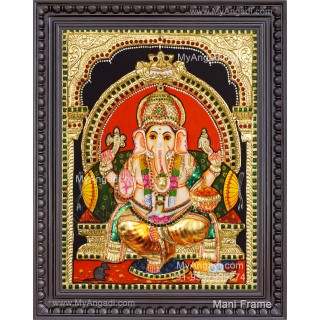 Ganapathi 3D Tanjore Painting