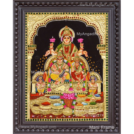 Kubera Lakshmi 3D Tanjore Painting