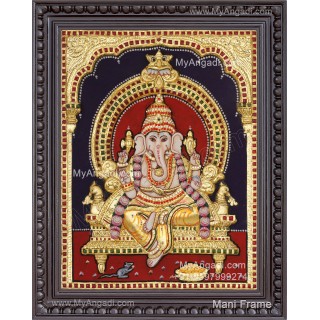Pillaiayar 3d Embossed Tanjore Painting