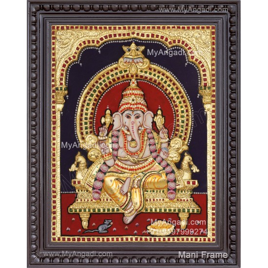 Pillaiayar 3d Embossed Tanjore Painting