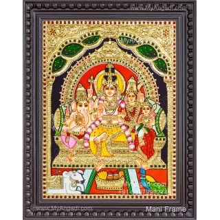 Shiva Parivar Tanjore Painting